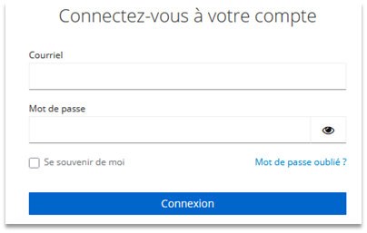 saisie des identifiants de connexion
