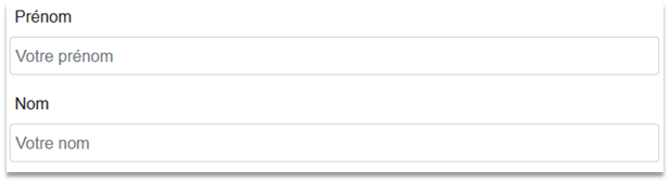 Vérifiez et corrigez si nécessaire le prénom et nom saisis précédemment