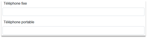saisir les numéros de téléphone